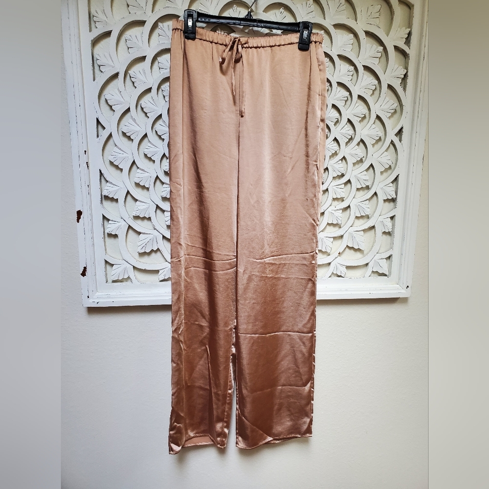 Song Of Style Champainge Satin Kylie  Pants Size Small